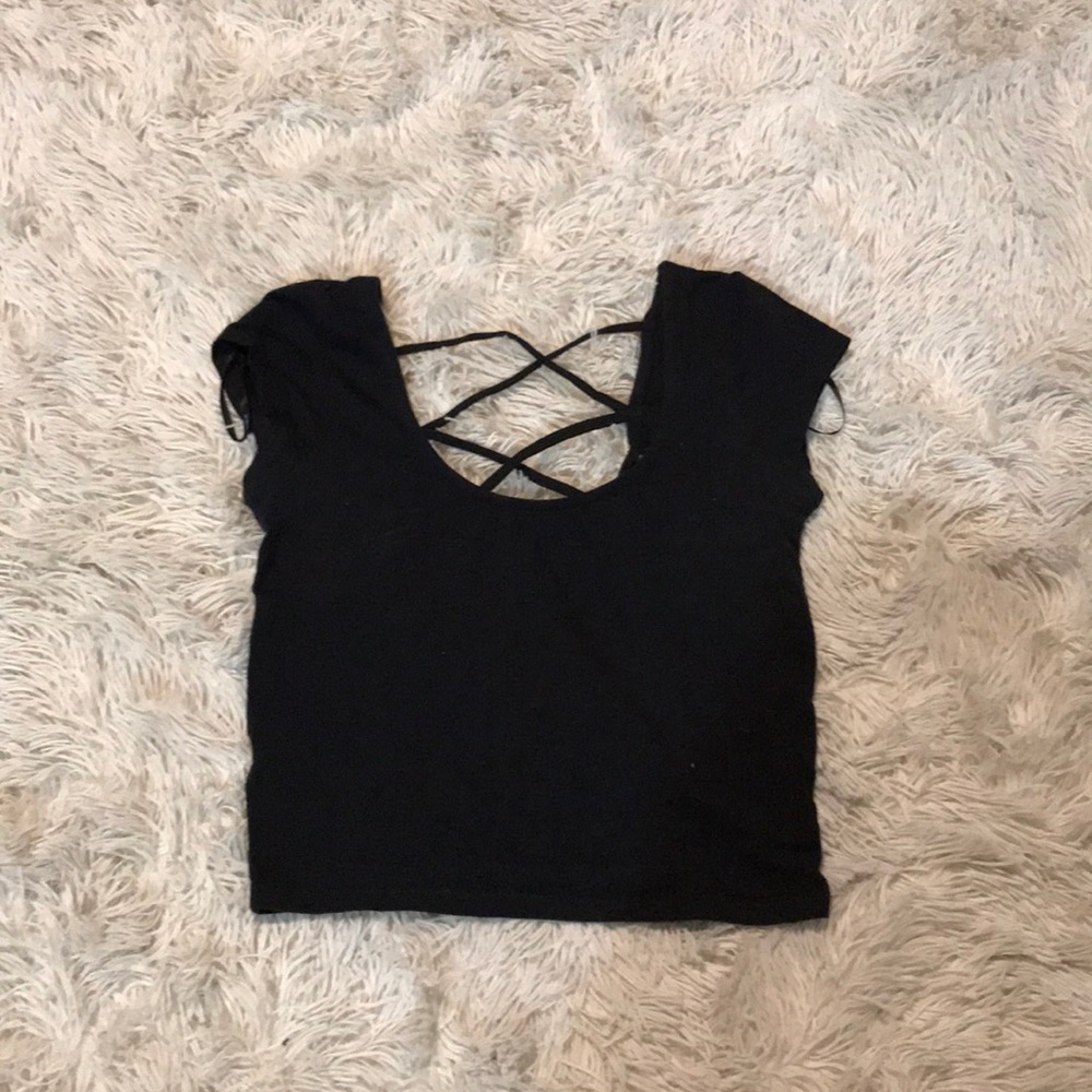 Black crop top